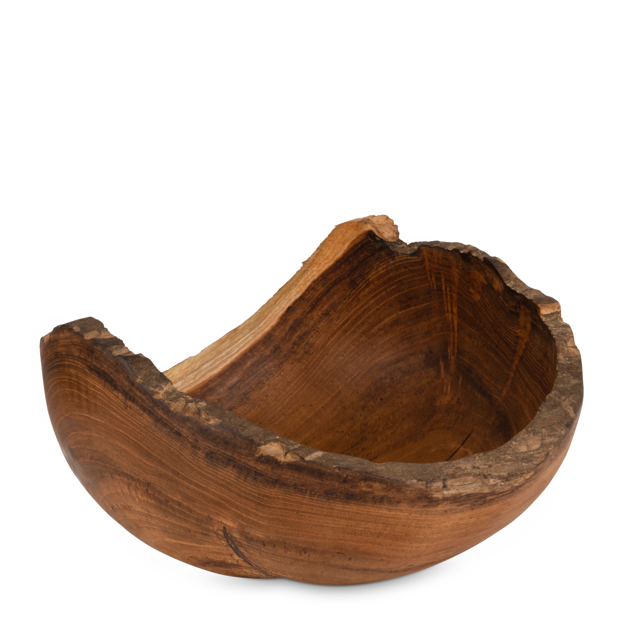 Rustik Skål i Teak Træ ca. D30xH10 cm.