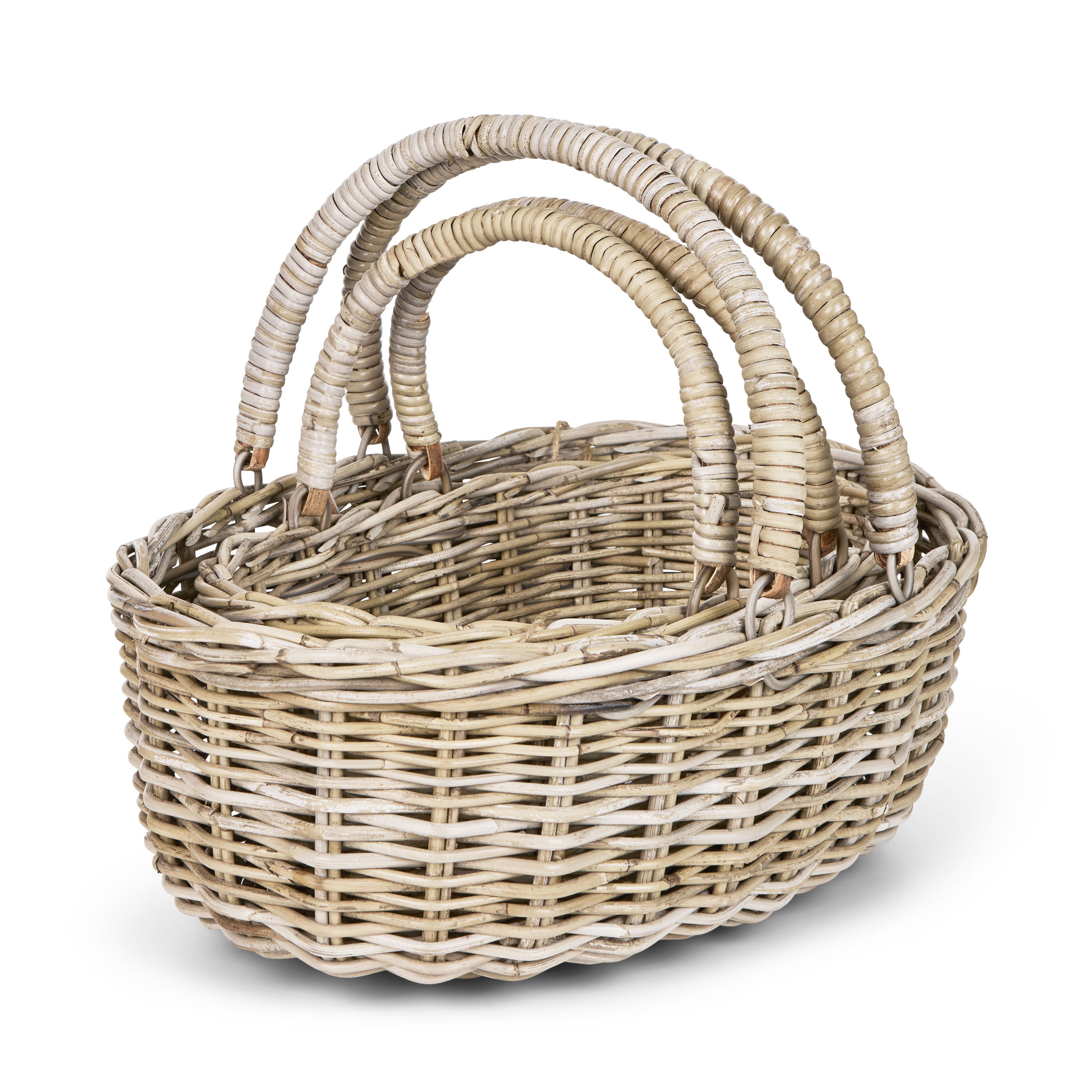 Oval Kurv med hanke - Sæt á 2