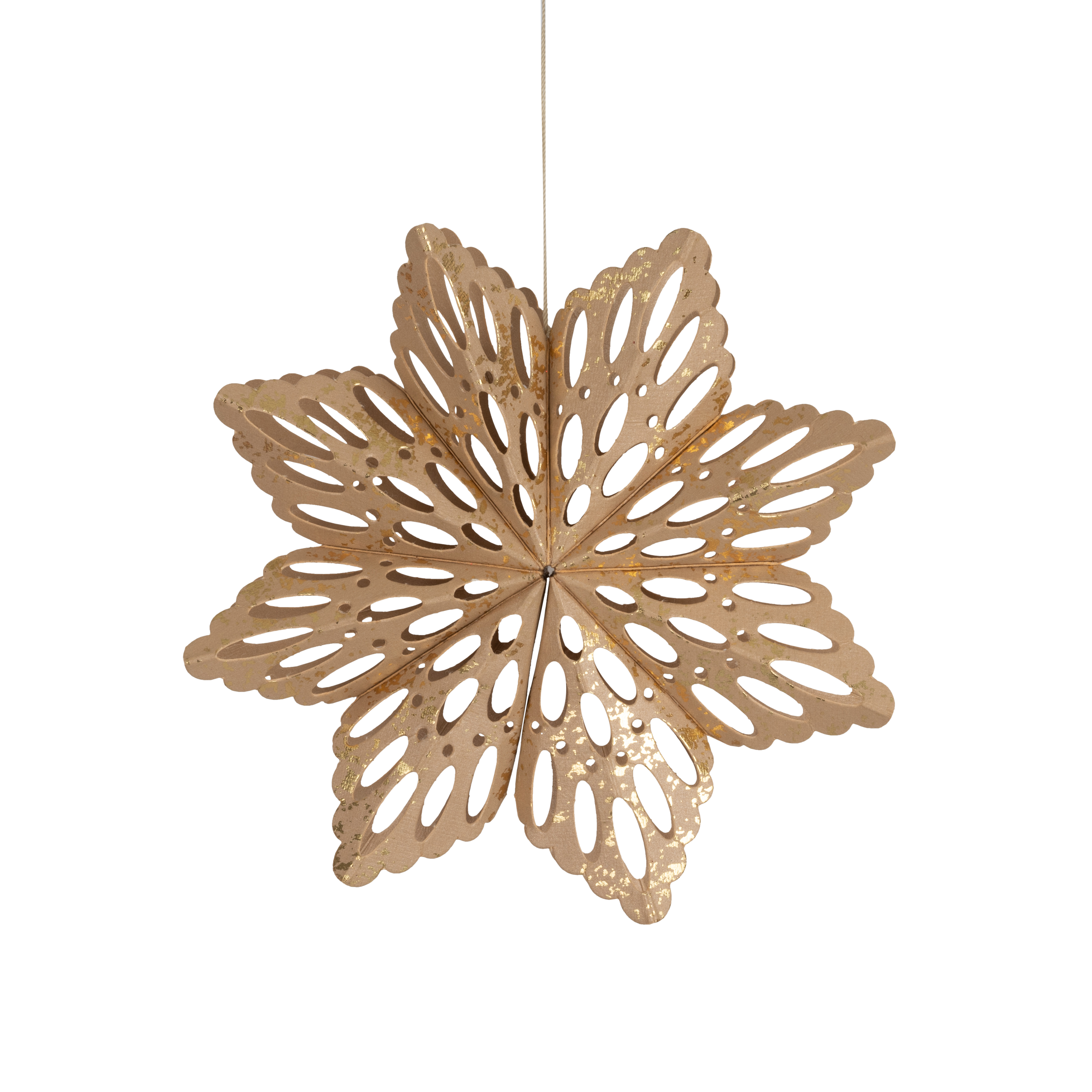 Beige/Guld Stjerne 15 cm