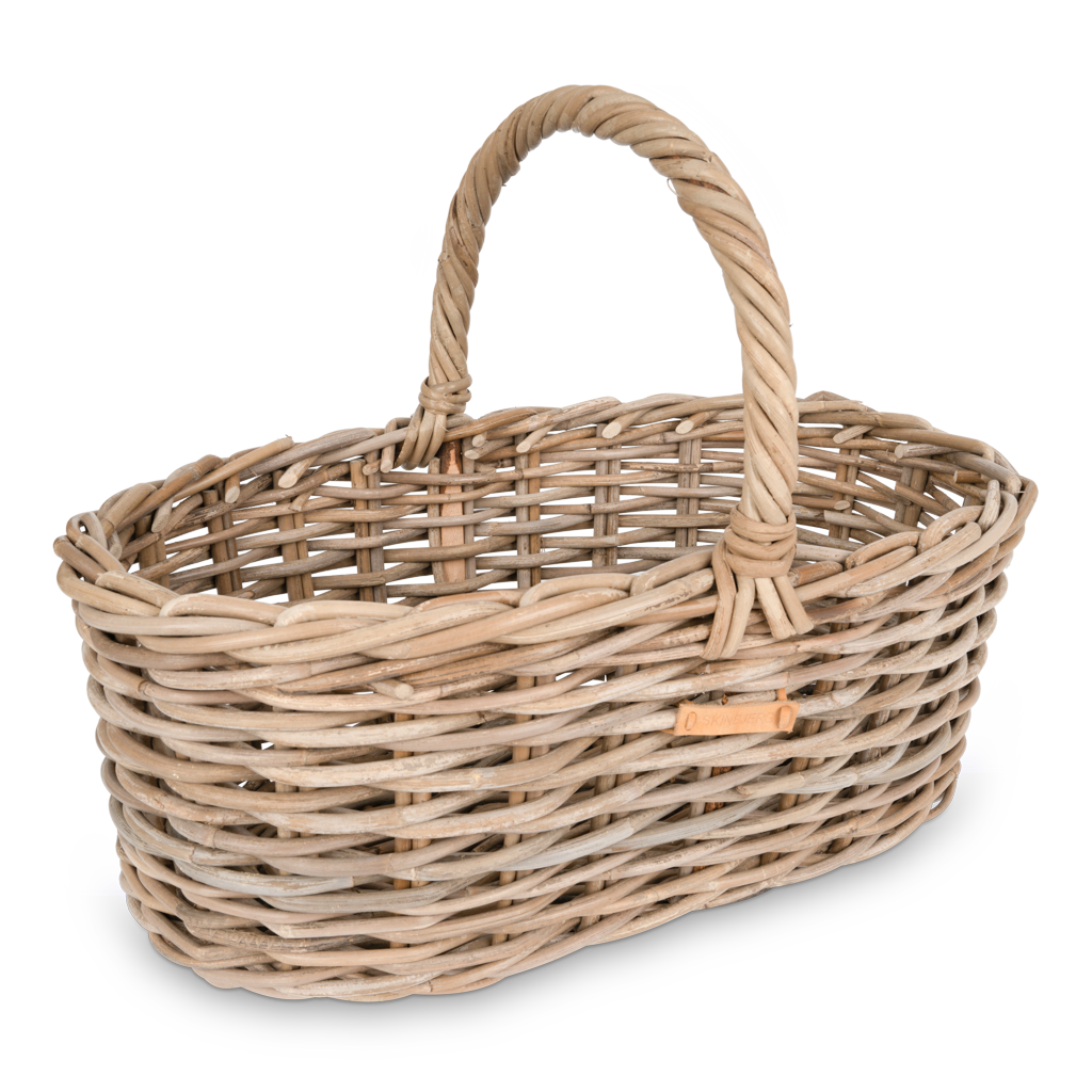 Oval kurv med hank - sæt á 2
