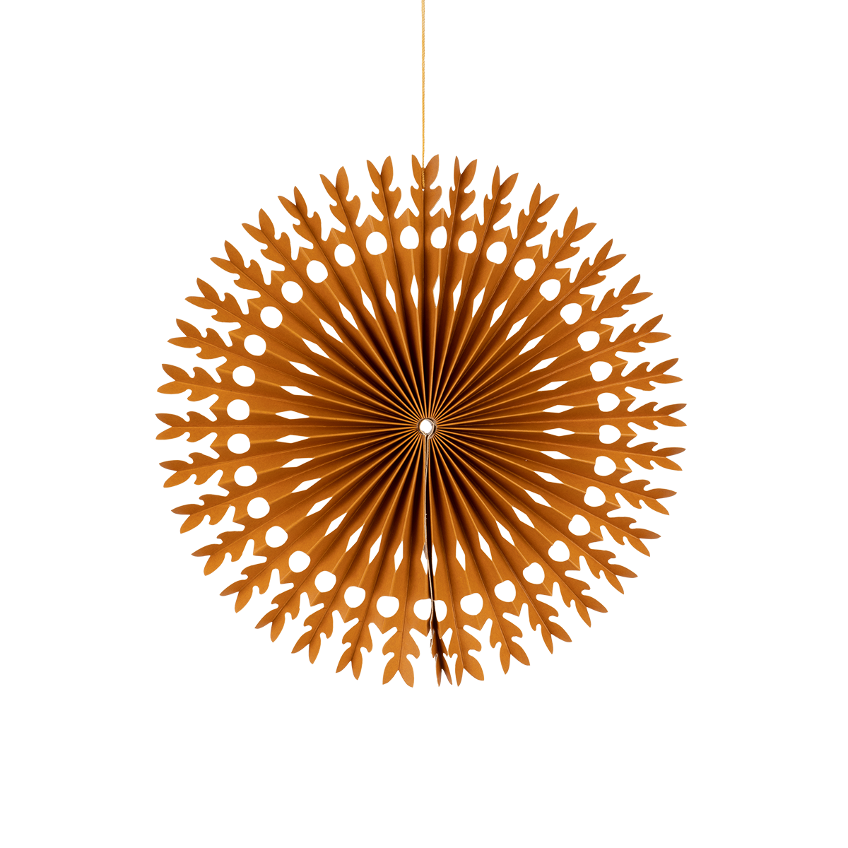 Vifte i Genbrugspapir - Gold 25 cm.