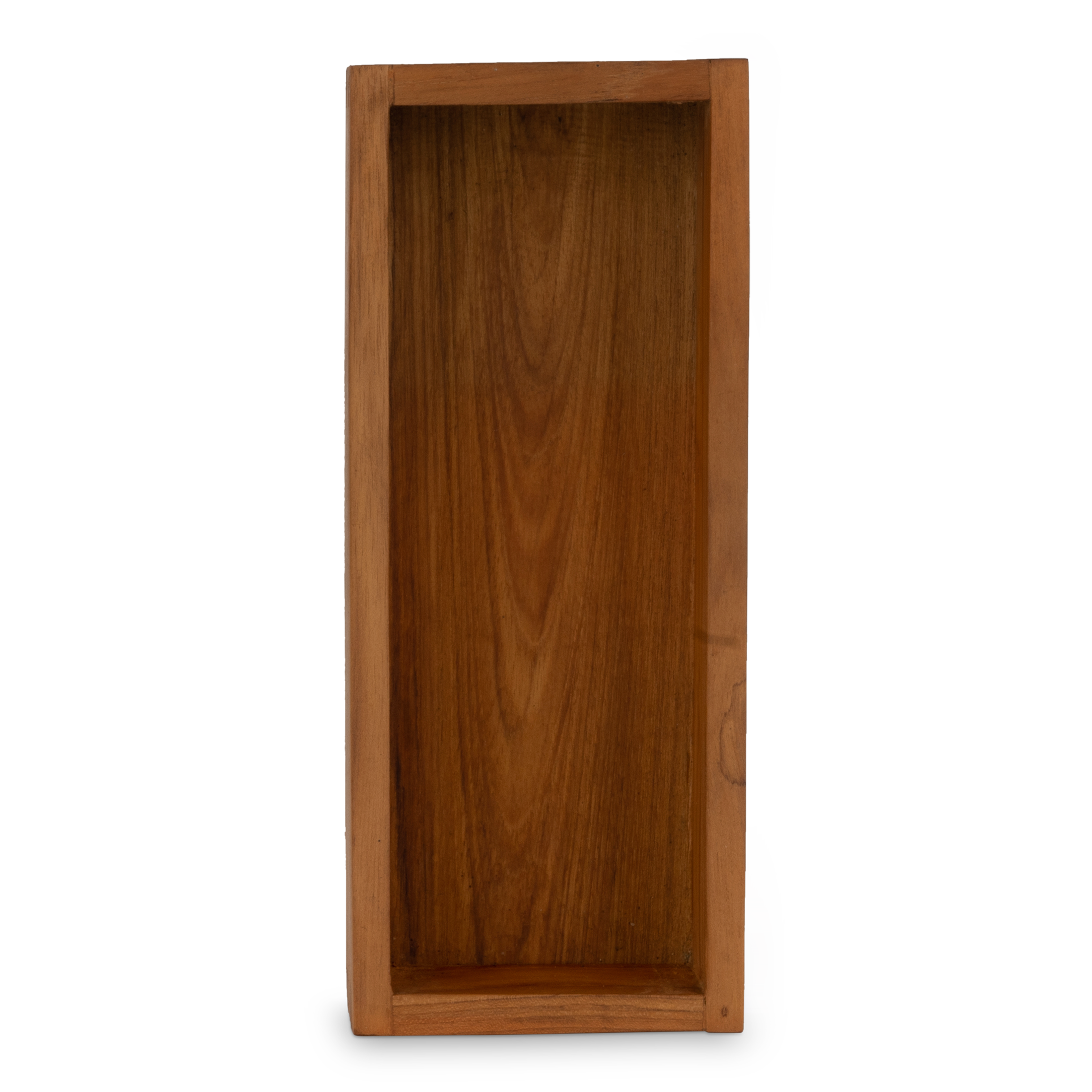 Firkantet Bestik Kasse i Teak Træ L25xB10xH6 cm