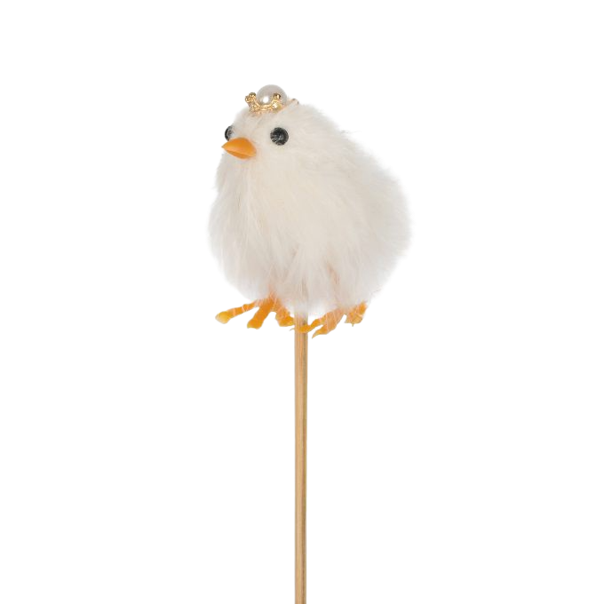 White Chick On Stick