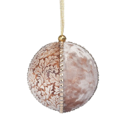 Tekstil Rosa Kugle 8 cm.