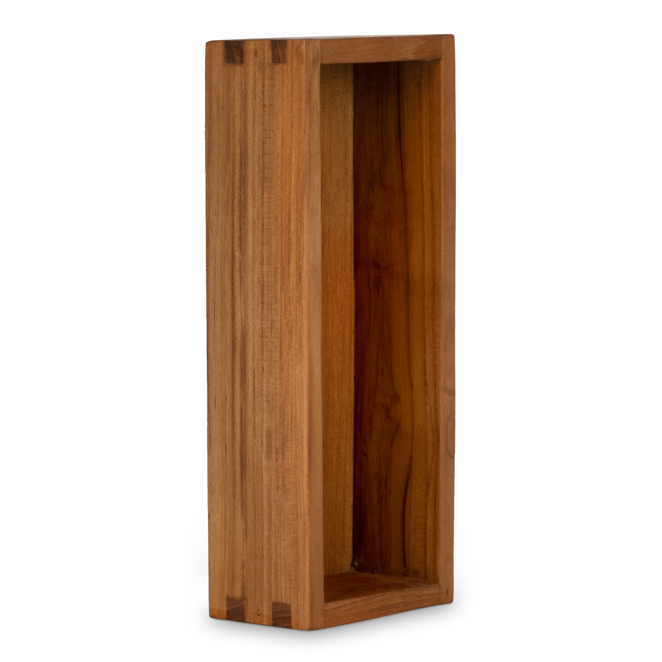 Firkantet Bestik Kasse i Teak Træ L25xB10xH6 cm