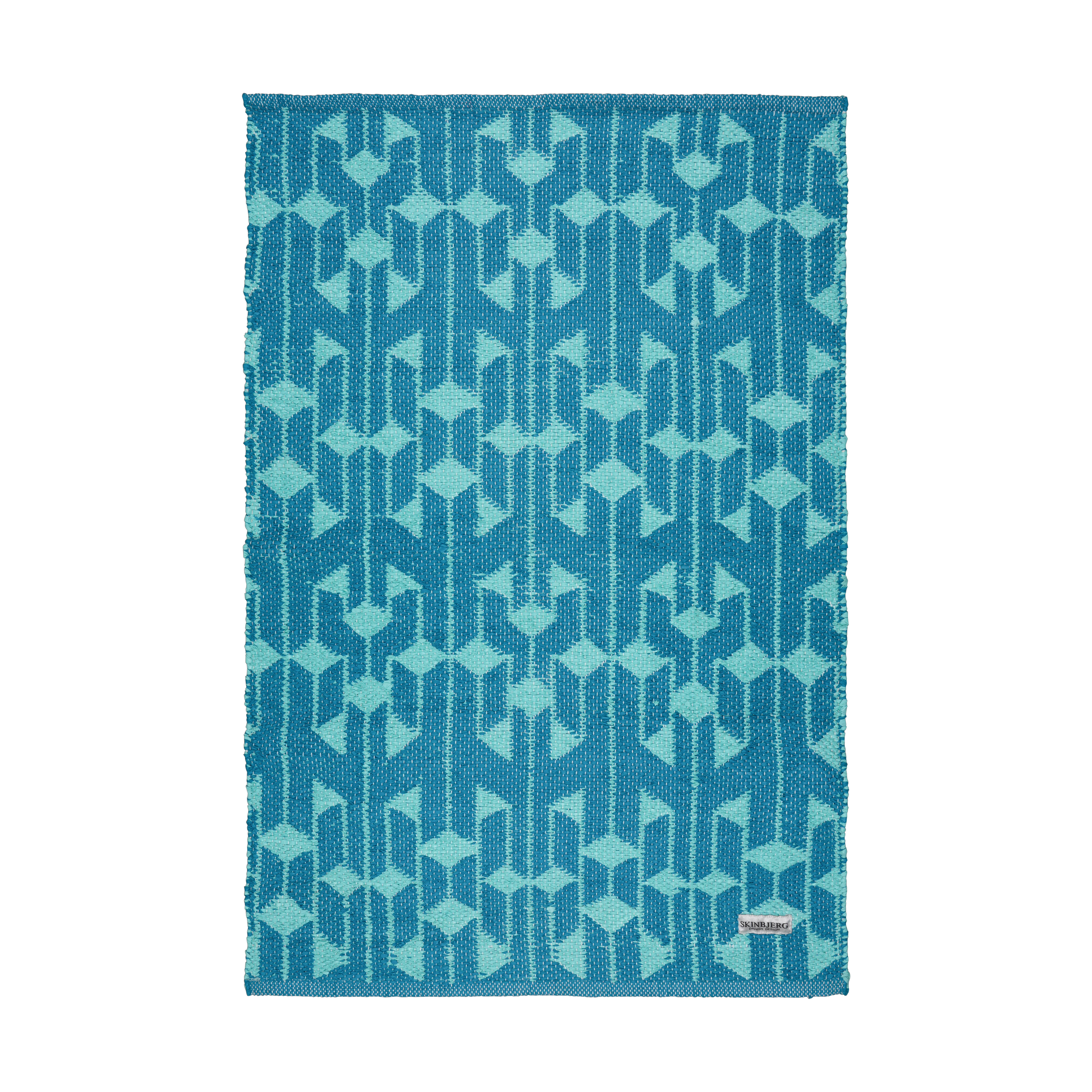 Turquoise Tæppe af Genbrugsplastik B65xL170