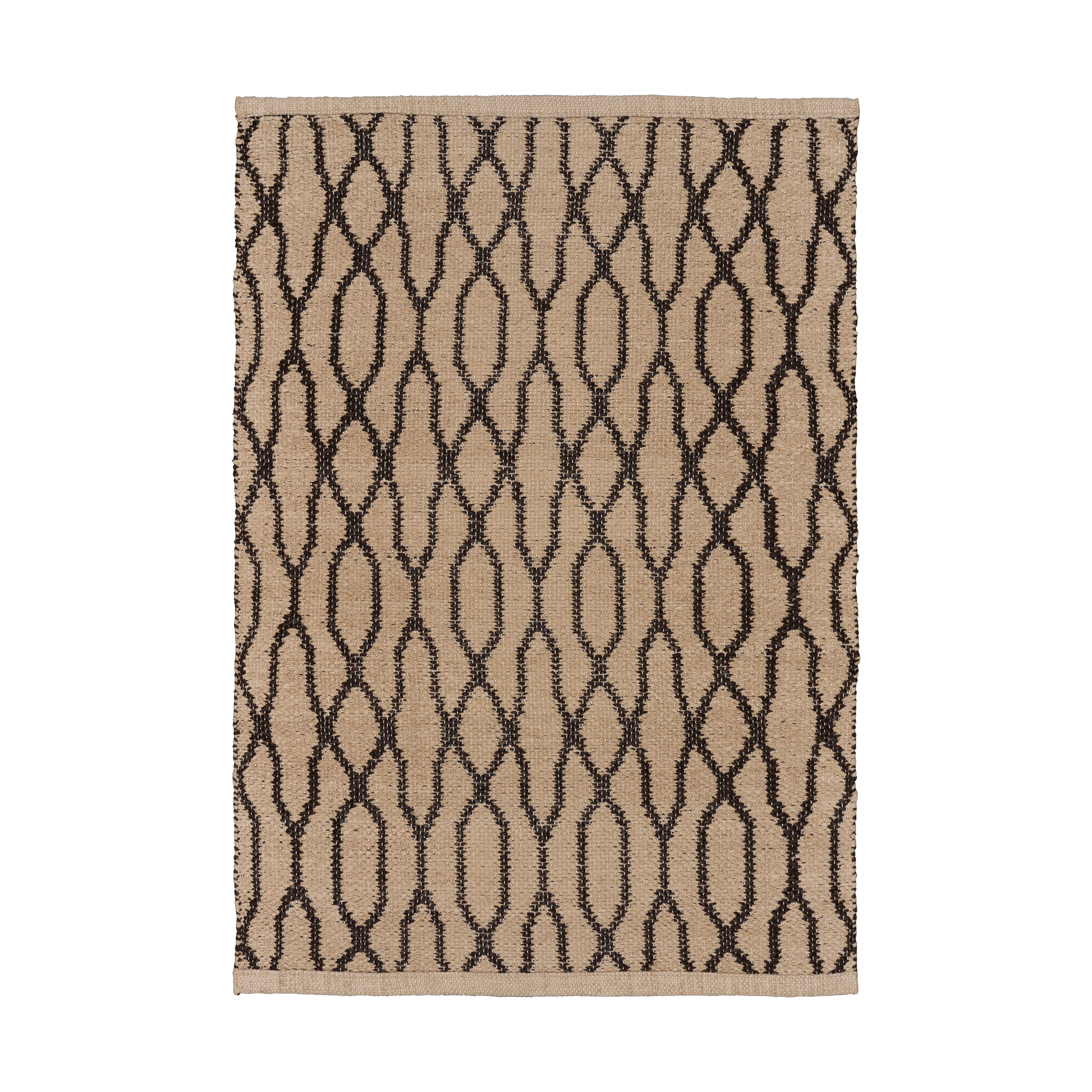 Brunt & Beige Tæppe af Genbrugsplastik B65xL170