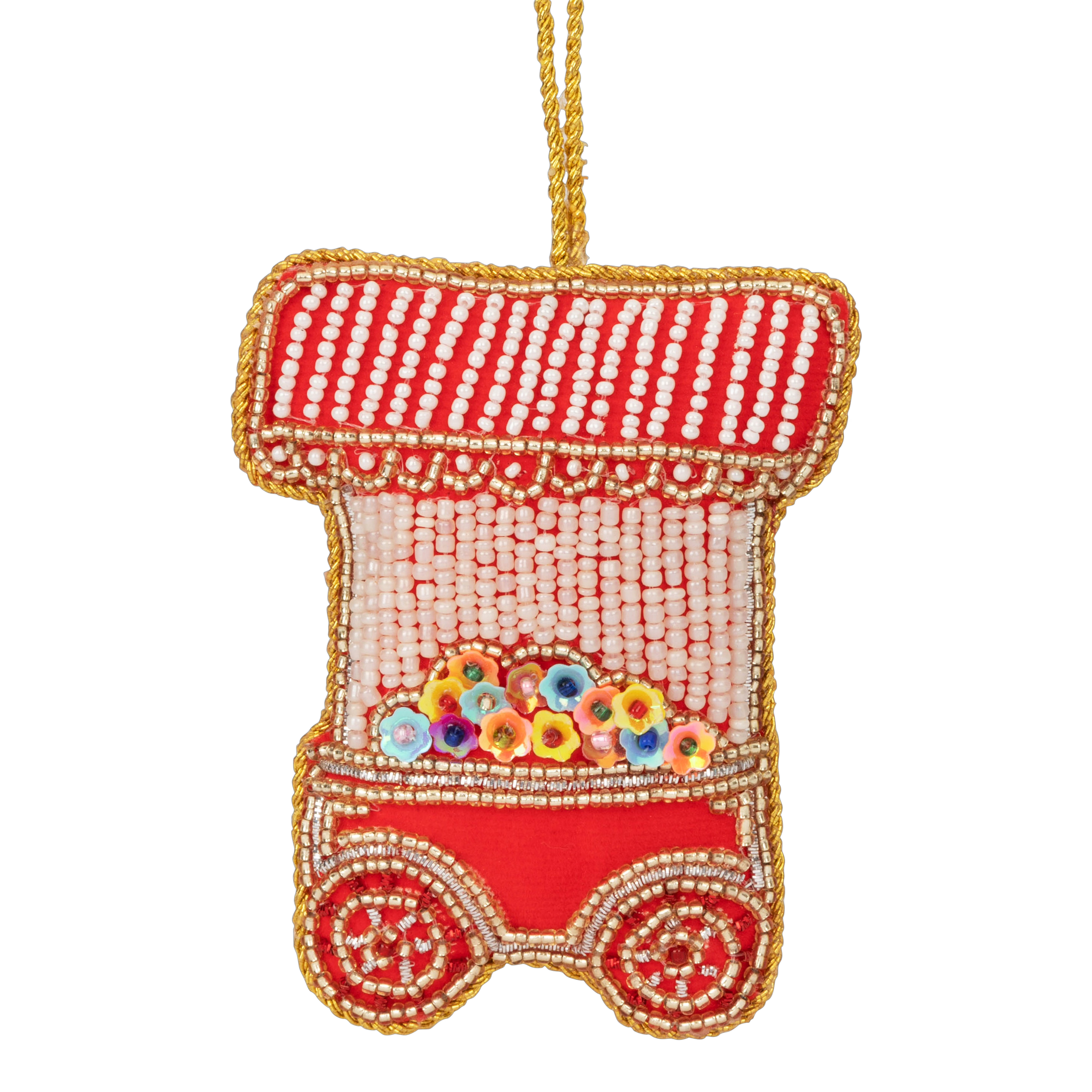 Salgsvogn i Perlebroderi