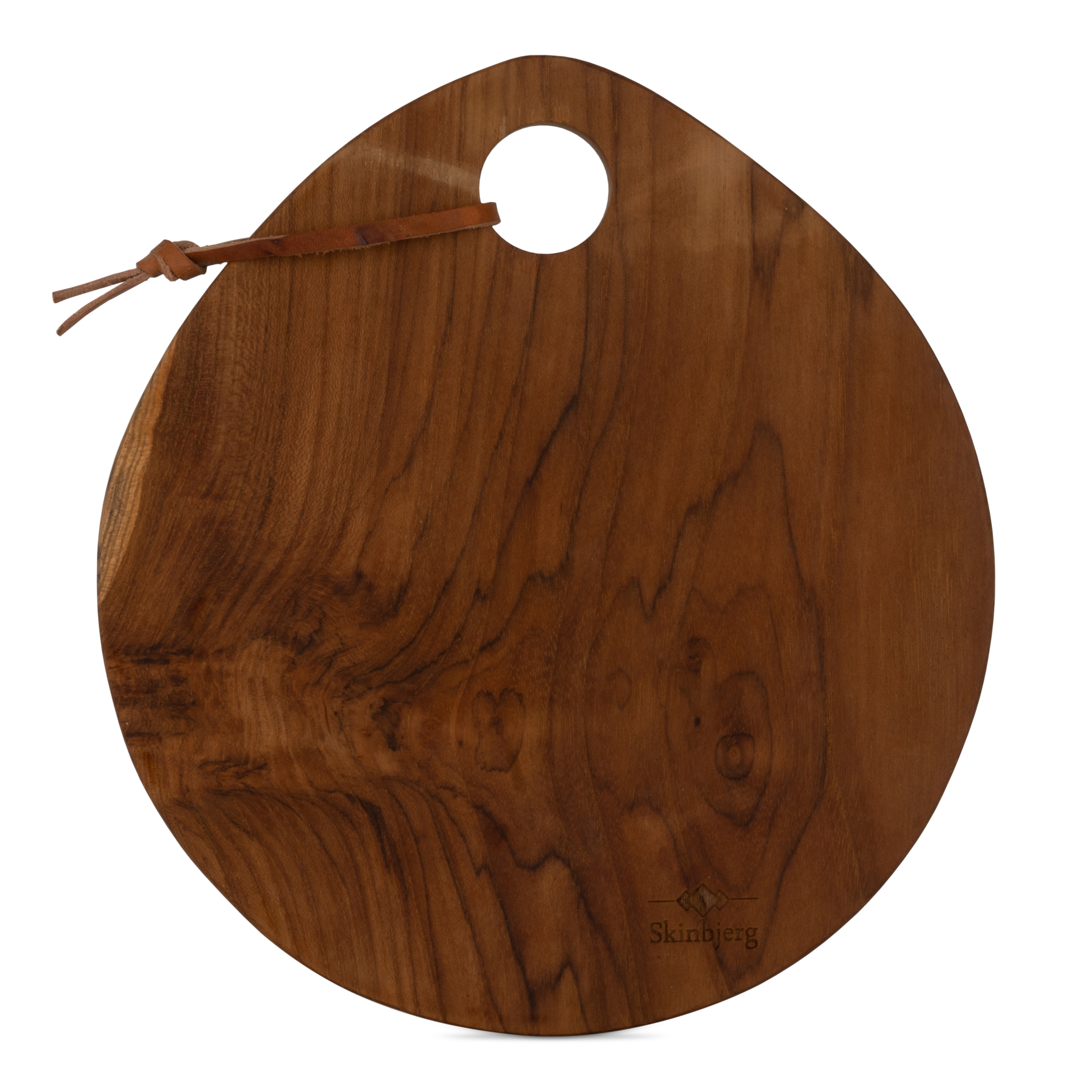Rundt Skærebræt i Teak Træ L31xB29xH1.5 cm.