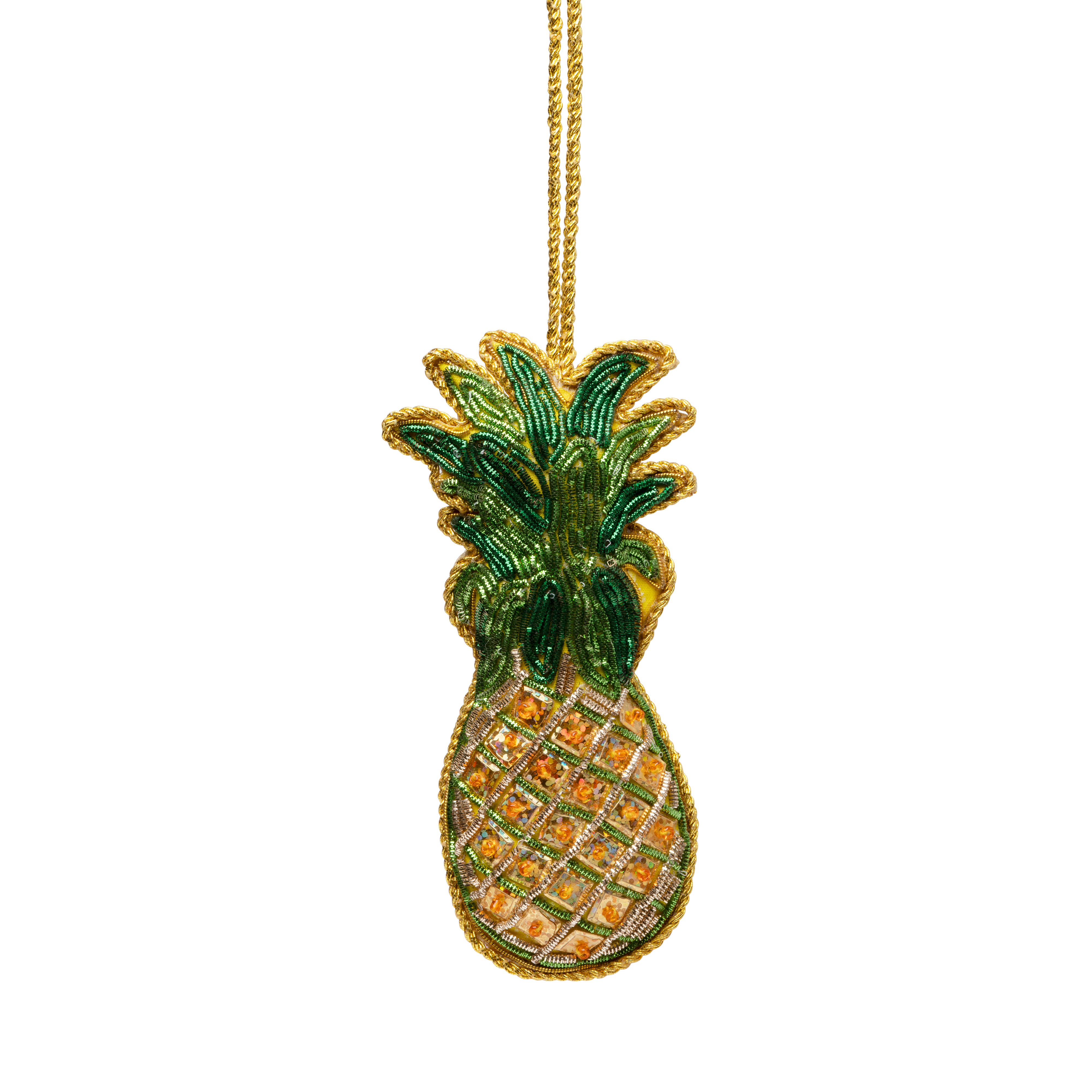 Ananas i perlebroderi