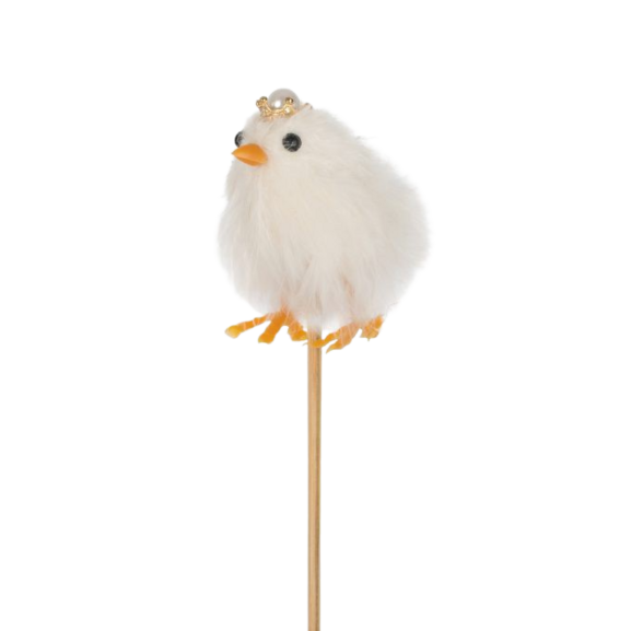 White Chick On Stick