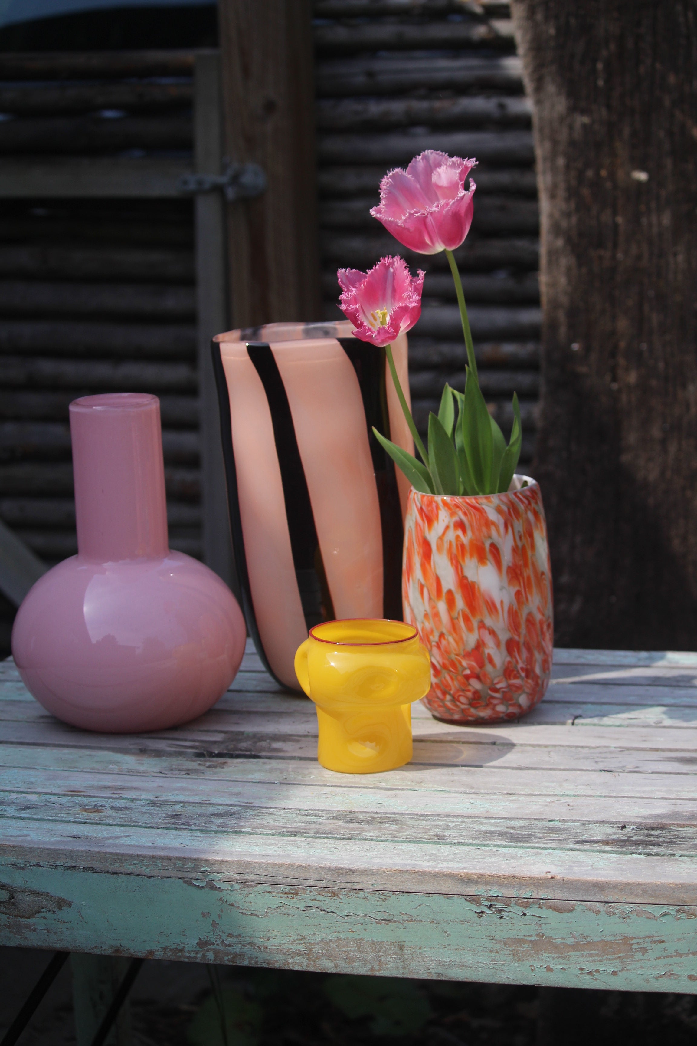 Vase Med Pouring Str: Mellem 12x12xH18